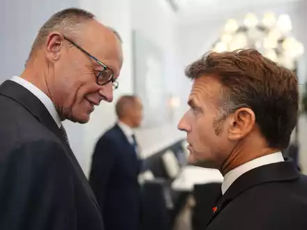 Merz und Macron starten beim EU-Westbalkan-Gipfel eine gemeinsame Initiative. - Foto: Kay Nietfeld/dpa