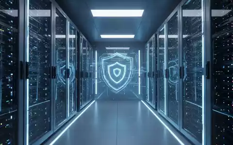 Glowing blue server racks in a data center, symbolizing secure and updated software infrastructure. - Foto: über boerse-global.de