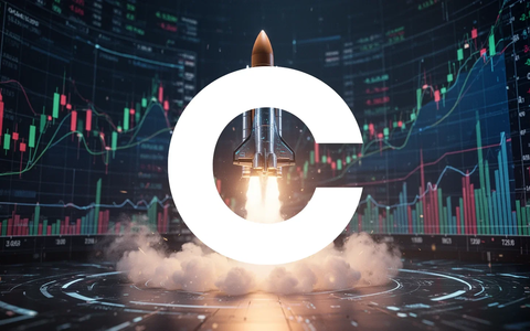 Eine Rakete startet von einem digitalen Handelsbildschirm, umgeben von Finanzdiagrammen, symbolisiert Investitionen in Raumfahrtunternehmen. - Foto: über boerse-global.de
