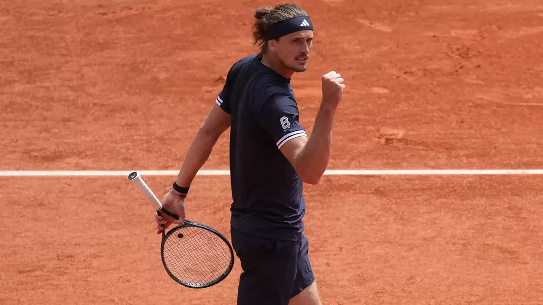 Jubet über einen Punktgewinn: Alexander Zverev. - Bild: Thibault Camus/AP/dpa