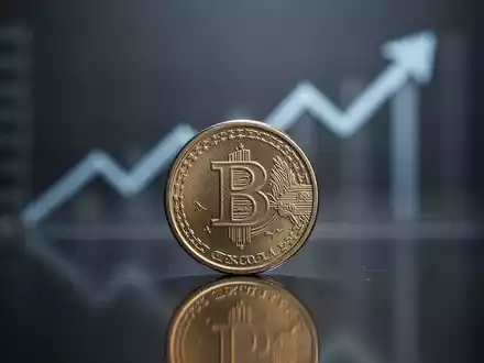 Eine einzelne Dollarmünze auf einer glänzenden Oberfläche mit einem stilisierten, aufwärts gerichteten Pfeil im Hintergrund. - Foto: über boerse-global.de