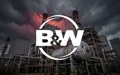 Ein großes, imposantes Industriekraftwerk unter einem dunklen, stürmischen Himmel, der finanzielle Schwierigkeiten symbolisiert. - Foto: über boerse-global.de