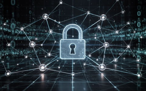 A digital padlock icon superimposed on a glowing network grid, symbolizing enhanced cybersecurity and data protection. - Foto: über boerse-global.de