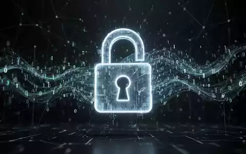 A glowing, stylized padlock surrounded by digital binary code, representing cybersecurity and a data breach in a password manager. - Foto: über boerse-global.de
