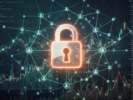 A glowing padlock icon over a digital network, symbolizing cybersecurity in financial regulation with blurred background elements. - Foto: über boerse-global.de
