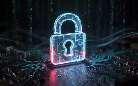 Abstract digital lock icon on a circuit board, representing a zero-day vulnerability in Windows systems. - Foto: über boerse-global.de