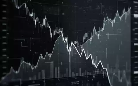 Ein stark fallender digitaler Liniengraph in Blau und Grau, der einen erheblichen Kursrückgang im Technologiesektor darstellt. - Foto: über boerse-global.de