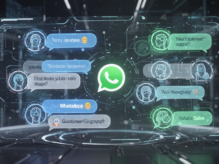 Digital interface showing AI chat bubbles and customer support icons, symbolizing automated business communication and sales. - Foto: über boerse-global.de