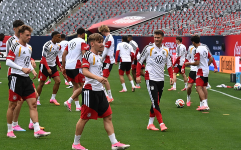 Karl im DFB-Training vor seiner Verletzung.  - Bild: Federico Gambarini/dpa
