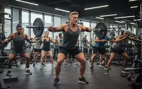 Menschen unterschiedlichen Alters trainieren mit Gewichten in einem modernen Fitnessstudio, das Krafttraining und Gesundheit symbolisiert. - Foto: über boerse-global.de