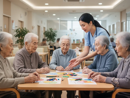 Senioren mit kognitiven Beeinträchtigungen nehmen an einer nicht-medikamentösen Therapie in einer Tagespflegeeinrichtung teil. - Foto: über boerse-global.de