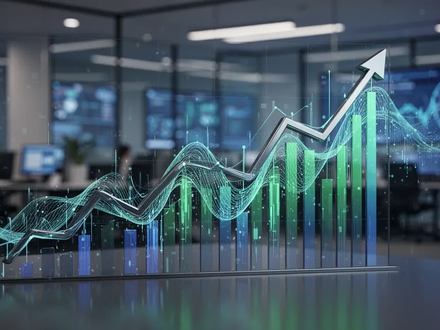 Abstrakte Darstellung von Wachstum und Daten, die eine Milliarde Dollar ARR vor dem Börsengang von Anaplan symbolisiert. - Foto: über boerse-global.de