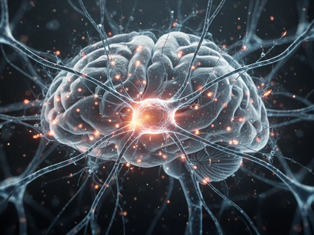 Nahaufnahme eines leuchtenden neuronalen Netzwerks, das Synapsen und Gehirnaktivität darstellt, Symbol für Gehirntraining und Lernprozesse. - Foto: über boerse-global.de