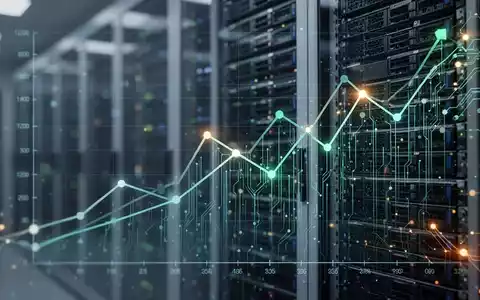 Ein stilisiertes Diagramm mit einem Auftragsrekord von 3,3 Milliarden Euro vor einem Hintergrund aus Serverracks. - Foto: über boerse-global.de