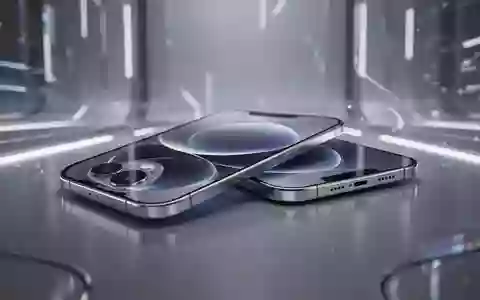 A sleek, modern smartphone with a titanium frame, shown in profile to emphasize its thinness. The screen subtly glows, suggesting advanced technology. - Foto: über boerse-global.de