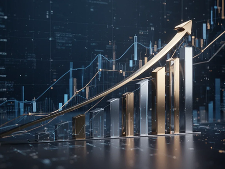 Abstrakte Darstellung von Finanzdaten, die verschmelzen, mit digitalen Elementen, die eine Übernahme andeuten. - Foto: über boerse-global.de