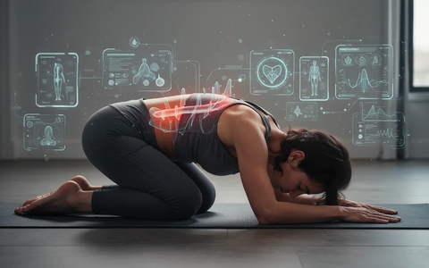 Eine Person in einer Yoga-Pose auf einer Matte, umgeben von einem ruhigen Licht, das Entspannung und Wohlbefinden symbolisiert. - Foto: über boerse-global.de