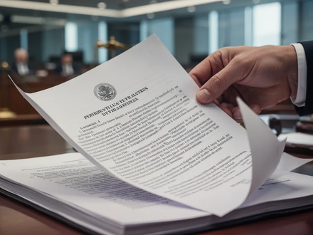 Eine Hand blättert in einem offiziellen Dokument, möglicherweise dem Bundesgesetzblatt, in einem Büroumfeld. - Foto: über boerse-global.de