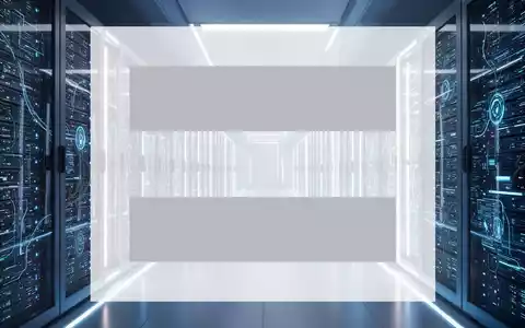 Ein futuristisches Rechenzentrum in Frankreich mit Reihen von leuchtenden Servern und blauer Beleuchtung. - Foto: über boerse-global.de