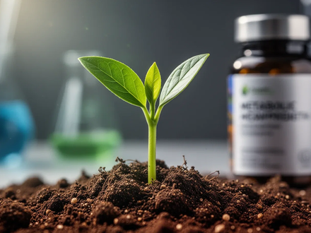 Eine junge grüne Pflanze sprießt aus der Erde, symbolisiert natürliche Nahrungsergänzungsmittel und Stoffwechselgesundheit. - Foto: über boerse-global.de