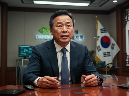 Jensen Huang, CEO of Nvidia, in a professional setting in South Korea, suggesting a high-level business meeting. - Foto: über boerse-global.de