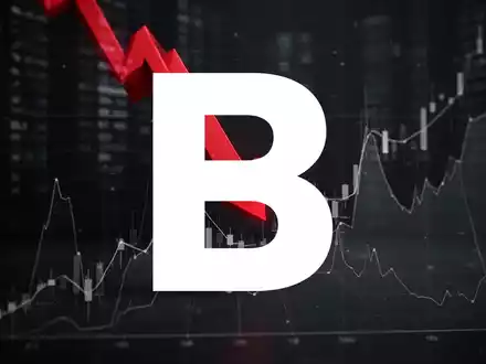 Ein stilisierter roter Abwärtspfeil durchsticht ein minimalistisches, dunkles Finanzdiagramm, das einen Rückgang darstellt. - Foto: über boerse-global.de