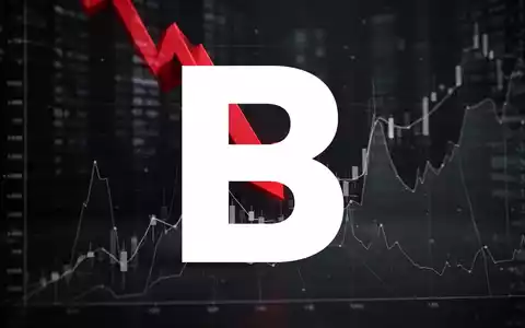 Ein stilisierter roter Abwärtspfeil durchsticht ein minimalistisches, dunkles Finanzdiagramm, das einen Rückgang darstellt. - Foto: über boerse-global.de