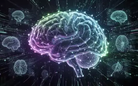 A stylized, glowing neural network structure with interconnected nodes, representing AI memory and data processing. - Foto: ĂŒber boerse-global.de