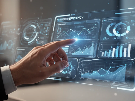 A hand interacting with a holographic projection of a presentation interface, symbolizing future presentation technology. - Foto: über boerse-global.de