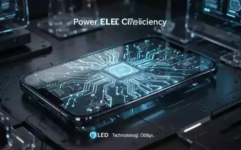 Close-up of a futuristic smartphone screen with glowing blue circuit patterns, symbolizing advanced display technology and battery efficiency. - Foto: über boerse-global.de