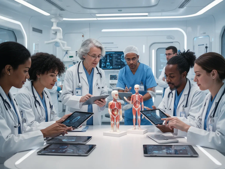 Eine Gruppe von Ergotherapeuten und anderen Fachkräften im Gesundheitswesen nimmt an einer Fortbildung teil. - Foto: über boerse-global.de