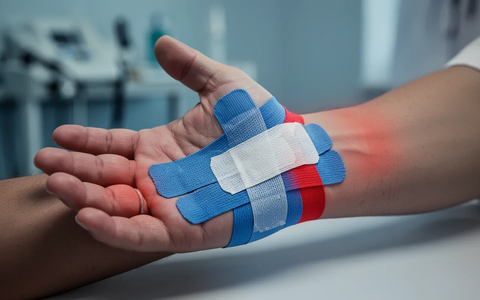 Kinesiologisches Taping: Bunte Bänder gegen Karpaltunnelsyndrom