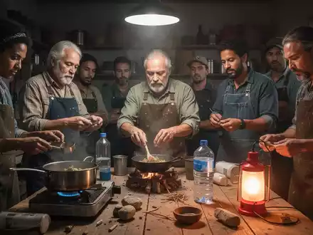 Bürger lernen in einem Workshop Notfallkompetenzen wie Kochen ohne Strom und Wassergewinnung, um die Selbstversorgung zu stärken. - Foto: über boerse-global.de
