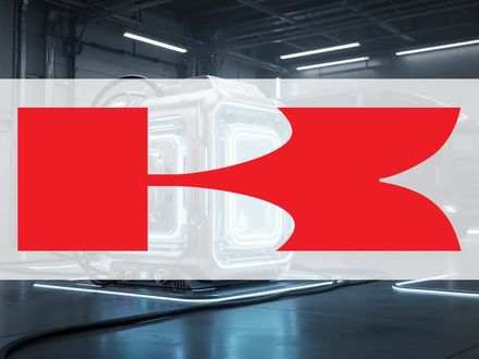 Eine futuristische Wasserstoff-Brennstoffzelle in einer Industrieumgebung mit der Silhouette eines Lastwagens im Hintergrund. - Foto: über boerse-global.de