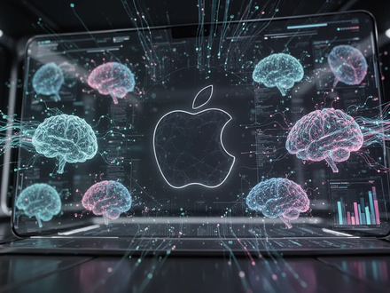 A digital interface with glowing neural network patterns and data streams, symbolizing advanced AI and software integration. - Foto: über boerse-global.de