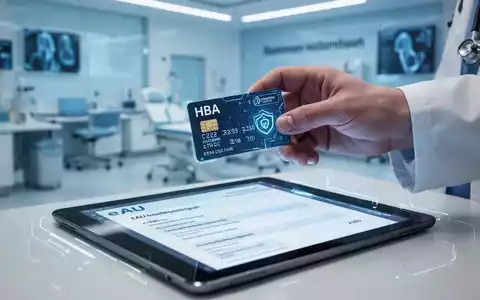 A doctor's hand holds an electronic professional card over a tablet displaying a German eAU form, symbolizing digital healthcare. - Foto: über boerse-global.de