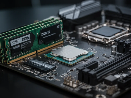 Close-up of DDR4 RAM sticks, a CPU, and a motherboard, representing rising PC hardware prices and the return of older components. - Foto: über boerse-global.de