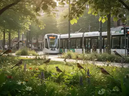 Ein üppiger Stadtpark mit vielfältiger Flora und Fauna, der die städtische Biodiversität und Nachhaltigkeit symbolisiert. - Foto: über boerse-global.de