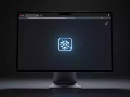 A computer monitor displaying a clean, dark web browser interface with an AI icon, symbolizing the removal of the sidebar and other features. - Foto: über boerse-global.de