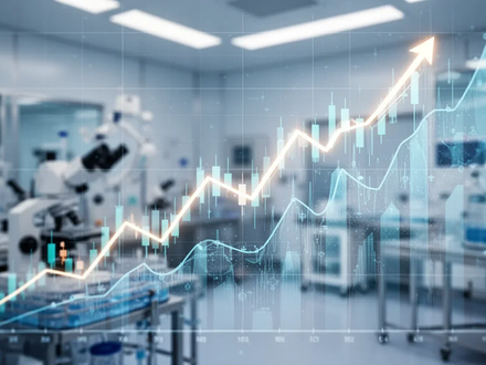 Ein dynamischer, aufwärts gerichteter Aktienkurs-Graph, der Stärke und Wachstum für CSL symbolisiert, mit einem medizinischen Hintergrund. - Foto: über boerse-global.de