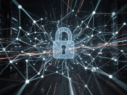 Abstract network of glowing lines and nodes, with a subtle padlock icon, symbolizing performance optimization and security in the Linux kernel. - Foto: über boerse-global.de