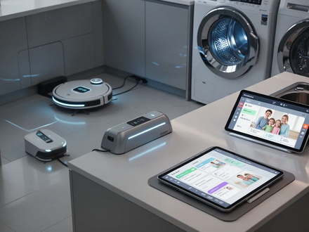 Eine moderne, aufgeräumte Küche mit smarten Haushaltsgeräten, die Effizienz und Zeitersparnis im Familienalltag symbolisieren. - Foto: über boerse-global.de