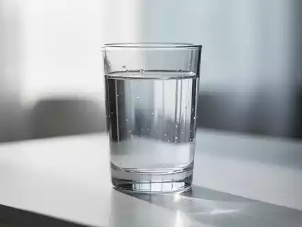 Ein klares Glas Wasser auf einer minimalistischen Oberfläche, das Reinheit und Gesundheit symbolisiert. - Foto: über boerse-global.de