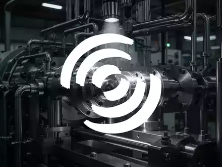 Nahaufnahme einer komplexen Industriekompressionsmaschine in einer Fabrikhalle, mit dramatischer Beleuchtung. - Foto: über boerse-global.de
