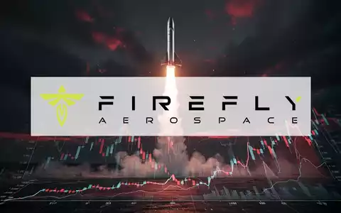 Abstrakte Darstellung eines fallenden Raketenstarts vor einem dramatischen Himmel, symbolisiert den Kurssturz der Firefly Aerospace Aktie. - Foto: über boerse-global.de