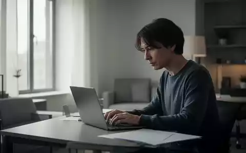 Eine Person arbeitet konzentriert am Laptop in einem modernen Homeoffice, sanftes Licht fällt durch ein Fenster. Die Szene wirkt produktiv, aber auch isoliert. - Foto: über boerse-global.de
