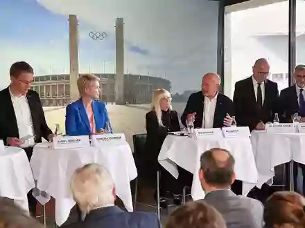 Vorstellung des Berliner Konzepts für Olympia-Bewerbung im Mai 2025 (Archiv) - Foto: via dts Nachrichtenagentur
