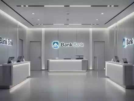 Ein ruhiger, moderner Bankinnenraum mit sanfter Beleuchtung, der eine Szene ohne besondere Aktivität darstellt. - Foto: über boerse-global.de