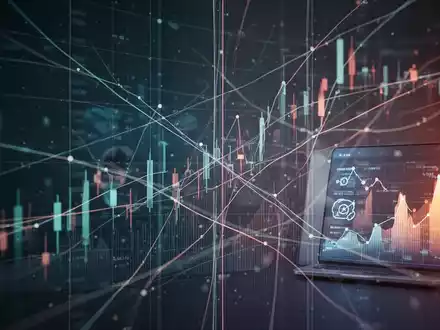 Abstrakte Darstellung von Finanzdaten und menschlicher Psychologie mit sich kreuzenden Linien und Farbverläufen. - Foto: über boerse-global.de