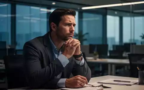 Ein nachdenklicher Mann sitzt in einem modernen Büro und reflektiert über seine mentale Gesundheit und Stress am Arbeitsplatz. - Foto: über boerse-global.de